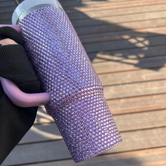 PURPLE Bedazzled Bling 30oz Tumbler - Picture 5 of 7